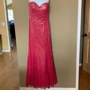 Jovani Full Length Magenta Pink Dress